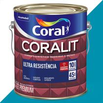 Tinta esmalte sintetico coralit 3600ml azul mar ultra resistente
