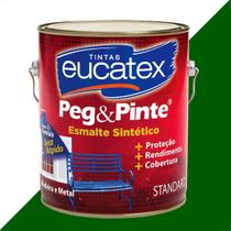 Tinta esmalte sintetico eucatex 3600ml verde folha brilhante peg pinte