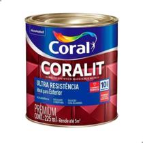 Tinta Esmalte Ultra Resistência Coralit Alumínio 225ml Coral Para Madeira e Metal