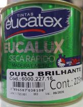 Tinta Eucalux Esmalte Sintético Premium Ouro P/ Metais 225ml - Secalux