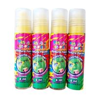 Tinta Facial Corporal Roll On Amarela Maquiagem - 06ml - Dalegria