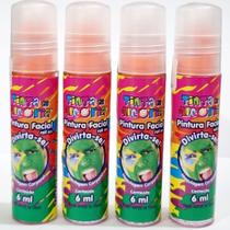 Tinta Facial Corporal Roll On Laranja Maquiagem - 06ml - Dalegria