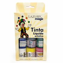 Tinta Facial Liq. 15ml 6 Cores + Glitter + Pincel 1080 Tinta Facial Liq. 15ml 6 Cores + Glitter + Pincel 1080