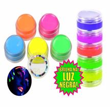 Tinta Facial Neon Fluorescente Maquiagem Rosto 5 Cores 2