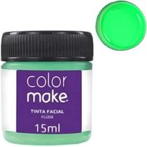 Tinta Facial Neon Verde Líquida 15 Ml Colormake