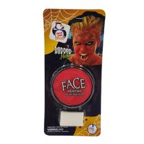 Tinta Facial Vermelho Horror Make com Esponja Maquiagem Artística Halloween