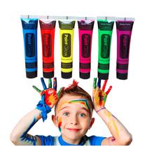 Tinta Fluorescente Paint Glow Neon: 6 Cores Sortidas