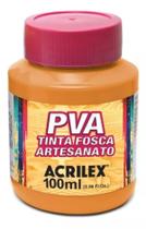 Tinta Fosca Acrilex 100ml PVA para Artesanato em Gesso e Cerâmica e Criação de Decoração Terracota