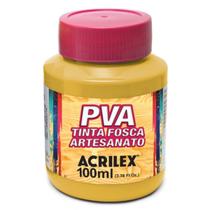 Tinta Fosca para Artesanato PVA 100ml Amarelo Ouro Acrilex Tinta Fosca para Artesanato PVA 100ml Amarelo Ouro Acrilex