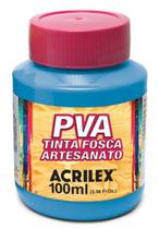 Tinta Fosca para Artesanato PVA 100ml Azul Celeste Acrilex