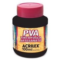 Tinta Fosca para Artesanato PVA 100ml Preto Acrilex Tinta Fosca para Artesanato PVA 100ml Preto Acrilex