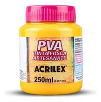 Tinta Fosca Pva Artesanato Acrílex Amarelo Ouro 250ml