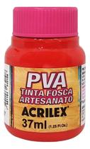 Tinta Fosca PVA VERMELHO FOGO 507 - 37ml - ACRILEX Tinta Fosca PVA VERMELHO FOGO 507 - 37ml - ACRILEX
