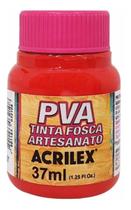 Tinta Fosca PVA VERMELHO FOGO 507 - 37ml - ACRILEX