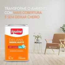 Tinta Fosco Aveludada Branco Neve Delanil 18l Iquine Rende até 500m²