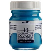 Tinta Gouache Extra Fine 522 Turquoise Blue 50ml Talens 08245222