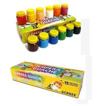 Tinta Guache 12 Cores 15ml cada - Acrilex