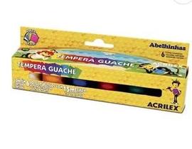 Tinta guache 15 ml c/6 cores 02006 Acrilex CX 1 UN