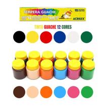 Tinta Guache 15ml 12 Cores Acrilex