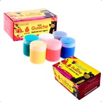 Tinta Guache 15ml Caixa C/06 Cores Alcalex Pintar Escolar