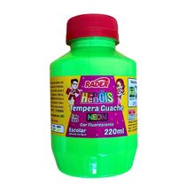 Tinta Guache 220ml Tempera Escolar Radex Diversas Cores Neon Fluorescente