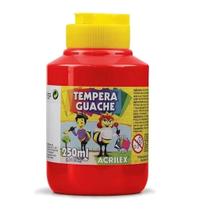 Tinta Guache 250 ml - Acrilex - VERMELHO FOGO