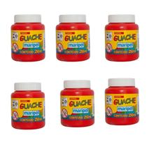 Tinta guache 250 ml vermelho cx com 6 unidades