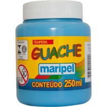 Tinta Guache 250ML Azul Claro - Caixa com 06 Unidades