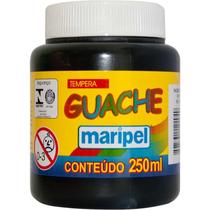 Tinta guache 250ml preto maripel