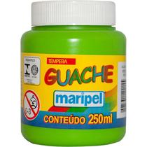 Tinta guache 250ml verde claro maripel Tinta guache 250ml verde claro maripel