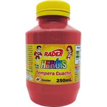 Tinta Guache 250ML Vermelho - Pacote com 03 Unidades