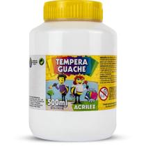 Tinta Guache 500ML Branco - Caixa com 06 Unidades