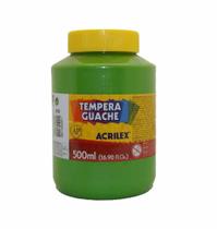Tinta Guache 500ml Verde Folha Acrilex - ACRILEX - ESCOLAR