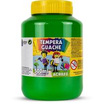 Tinta Guache 500ML Verde Folha Caixa com 06