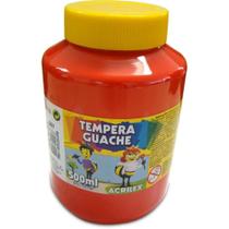Tinta Guache 500ML Vermelho Vivo Caixa com 06 Unidades