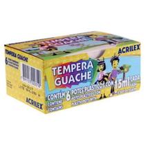 Tinta Guache 6 Cores 15ml Acrilex