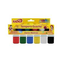 Tinta Guache 6 cores 15ml Radex