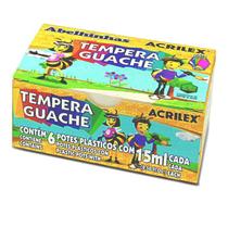 Tinta Guache 6 Cores - Acrilex