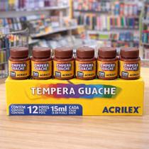 Tinta Guache Acrilex 15ml Caixa Fechada com 12 Unidades da Mesma Cor