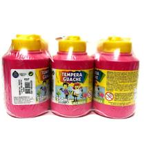 Tinta guache acrilex rosa 250ml - kit com 6 un Tinta guache acrilex rosa 250ml - kit com 6 un