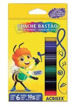 Tinta Guache Bastão 06 Cores Tinta Guache Bastão 06 Cores