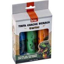 Tinta Guache Bisnaga Raptors 3 Cores 60ML Caixa