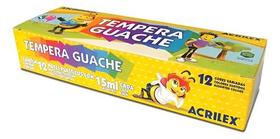 Tinta Guache com 12 Cores 15 ml Acrilex