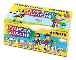 Tinta Guache com 6 Cores 15 ml Acrilex
