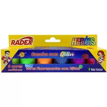 Tinta Guache Com Glitter 6 Cores 15ml 7028 Radex