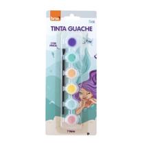 Tinta Guache com Pincel 6 cores Sea BRW Tinta Guache com Pincel 6 cores Sea BRW