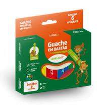 Tinta Guache em Bastão LeoLeo Caixa com 6 Cores Vibrantes Tinta Guache em Bastão LeoLeo Caixa com 6 Cores Vibrantes