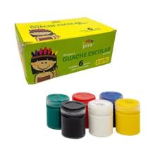 Tinta Guache Escolar 06 cores com 15ml cada - Piratininga