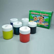 Tinta Guache Escolar 15 ml kit com 10 caixas com 6 potes cada - Produto Nacional
