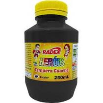 Tinta Guache Escolar 250ml cor Preto Radex